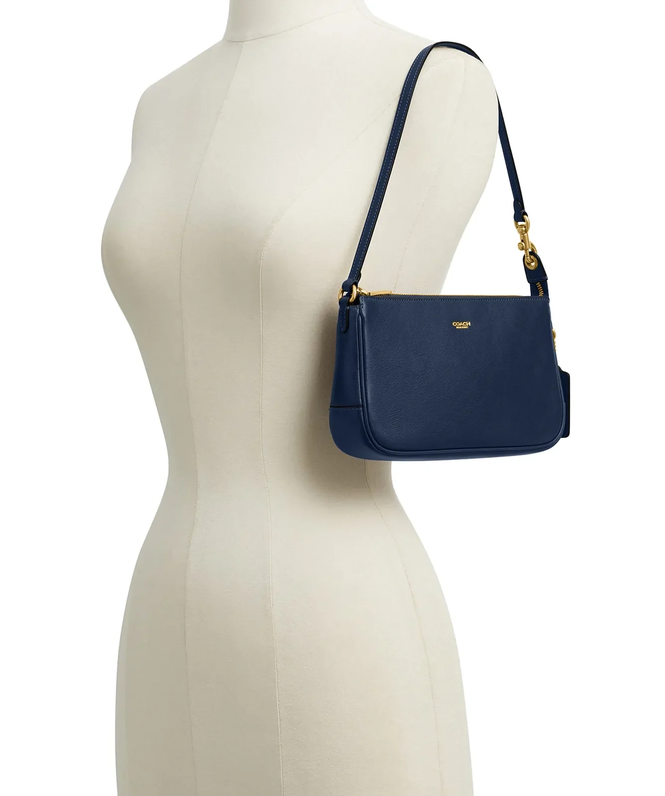 Coach Plaza Natural Grain Leather Shoulder Bag for Sale