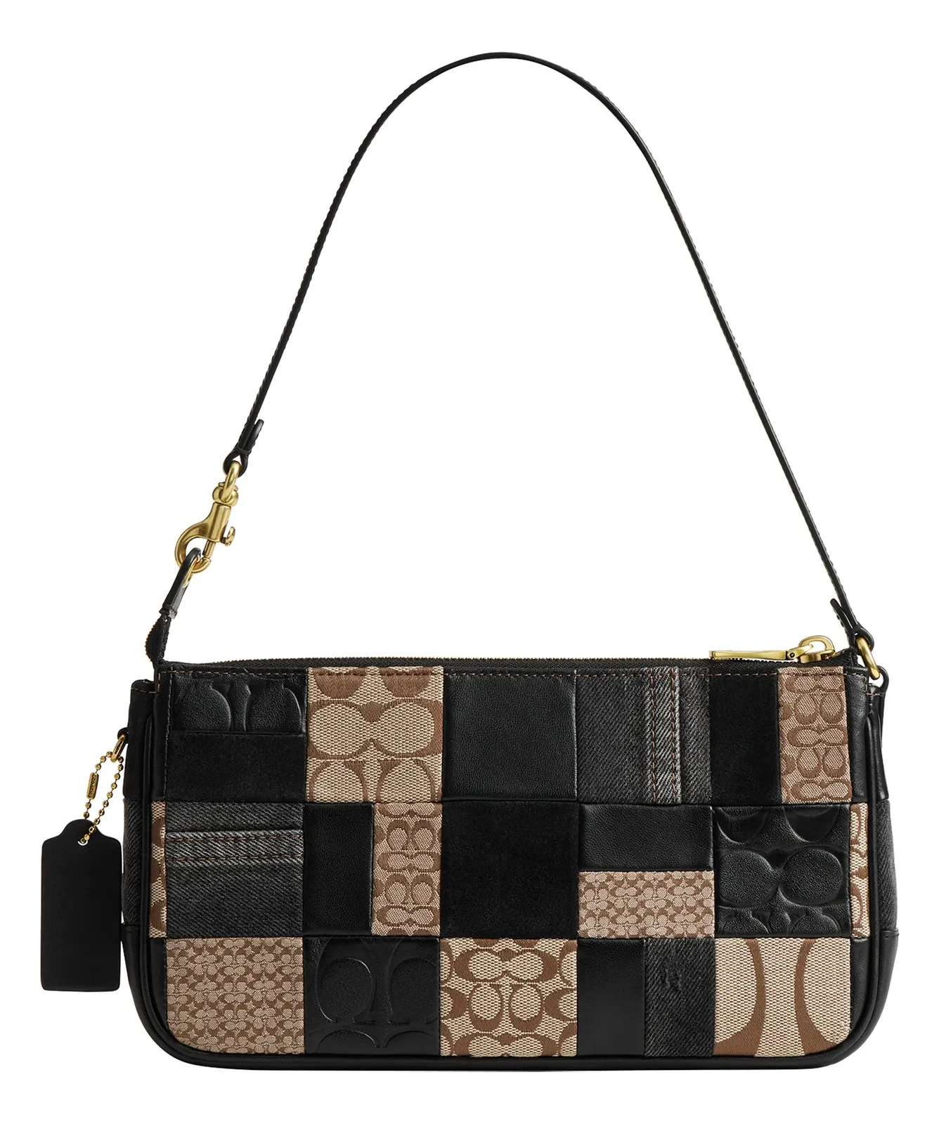 Coach Plaza Patchwork Leather Shoulder Bag for Sale