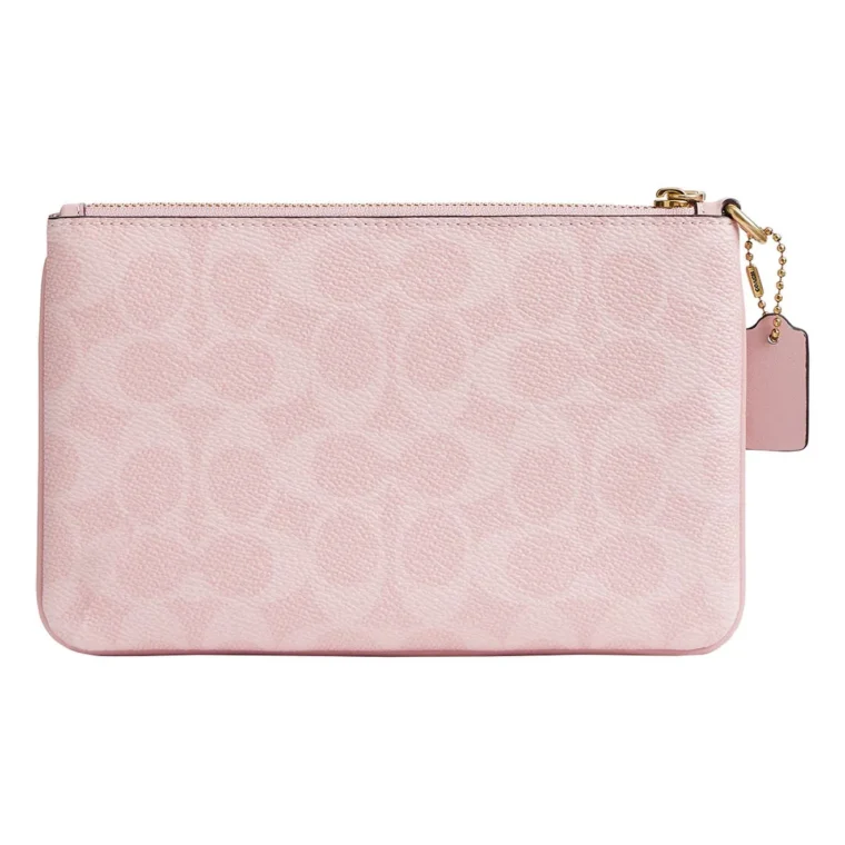 Coach Signature Coated Canvas & Leather Small Wristlet with Charms for Sale — alternate view