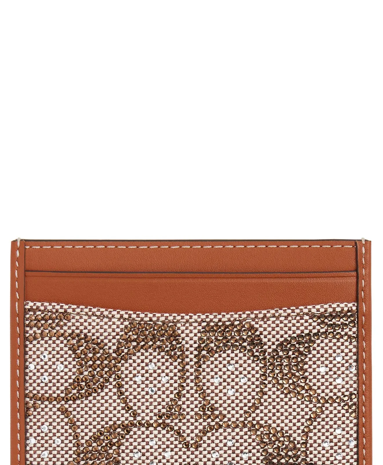 Coach Signature Crystal Logo Jacquard Card Case for Sale - Burnished Amber