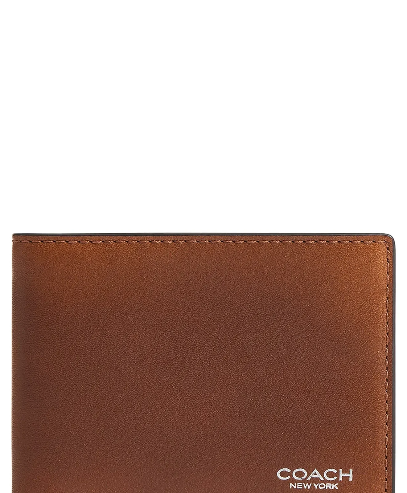Coach Slim Loved Leather Bifold Wallet for Sale - Saddle/Burnt Sienna