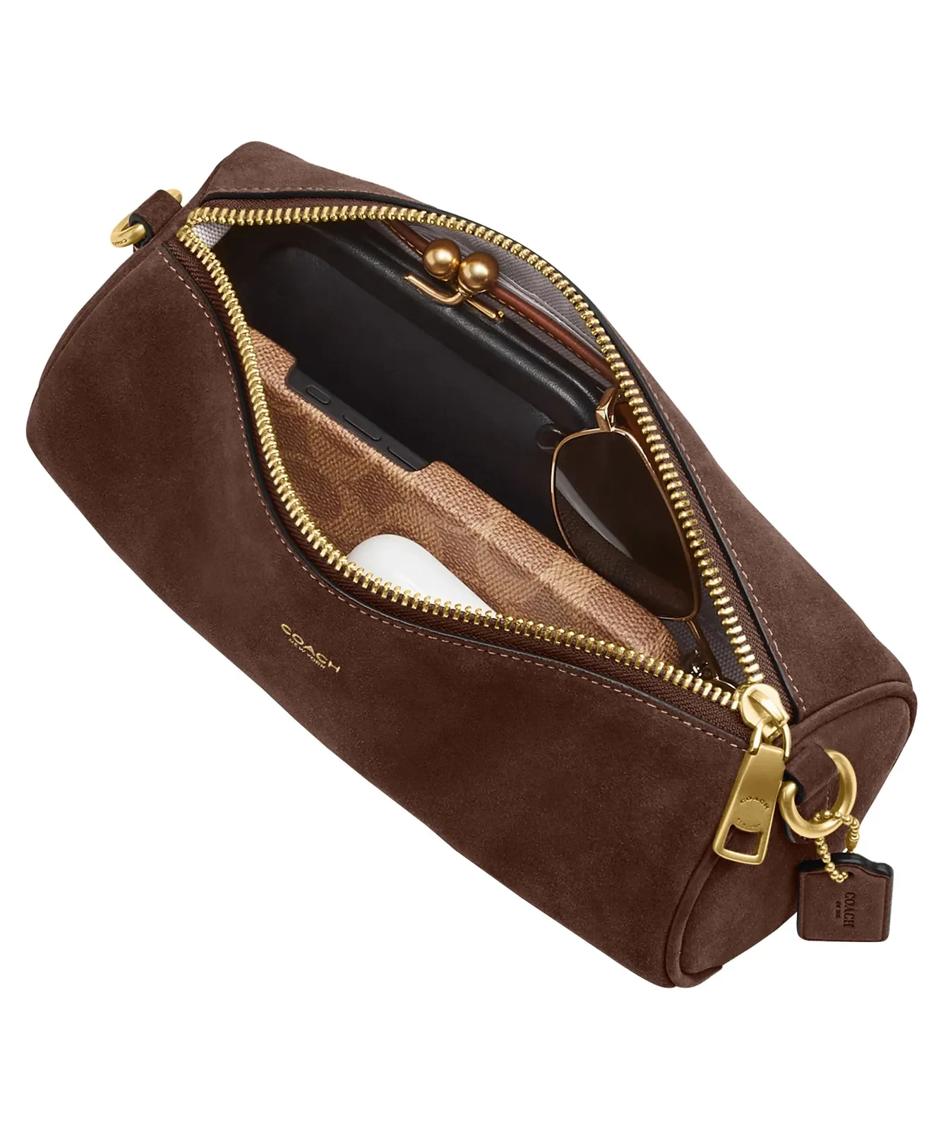 Coach Suede Barrel Bag for Sale