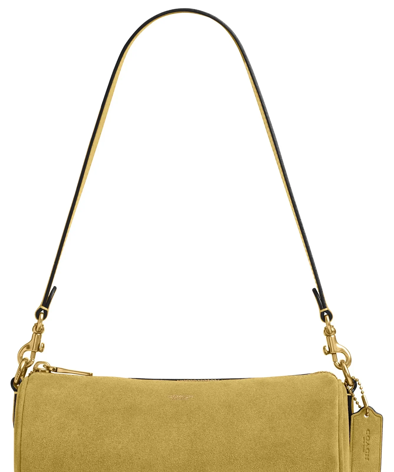 Coach Suede Barrel Bag for Sale - Light Citron