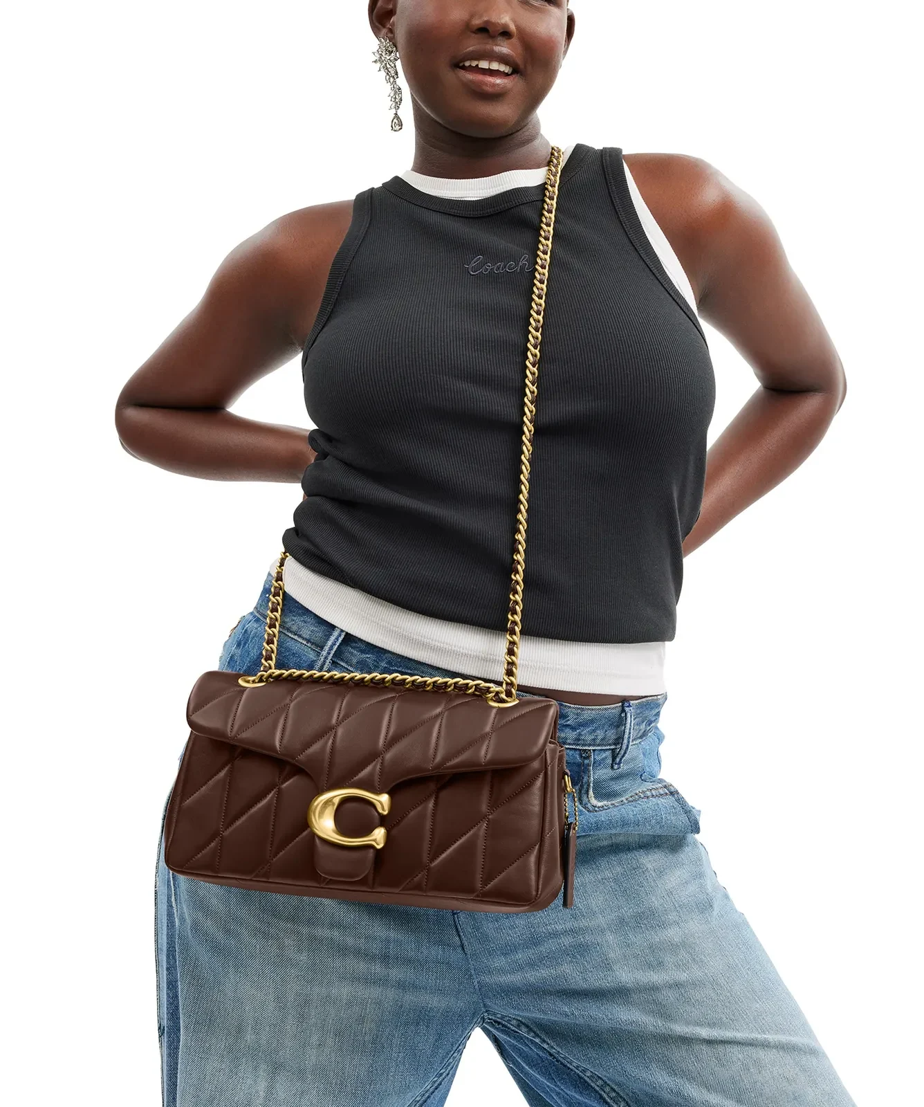 Coach Tabby 26 Quilted Leather Convertible Crossbody Bag for Sale