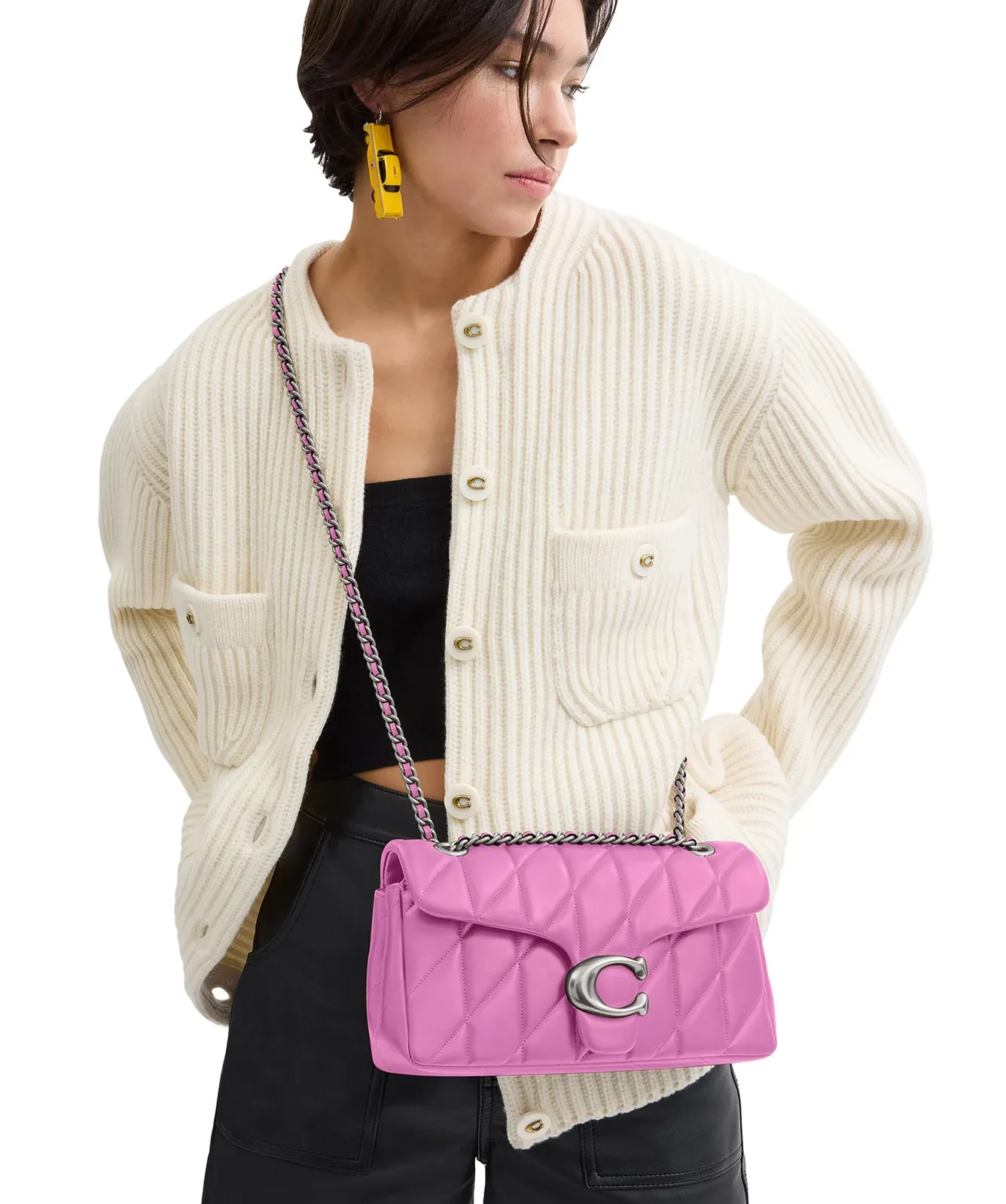 Coach Tabby 26 Quilted Leather Convertible Crossbody Bag for Sale