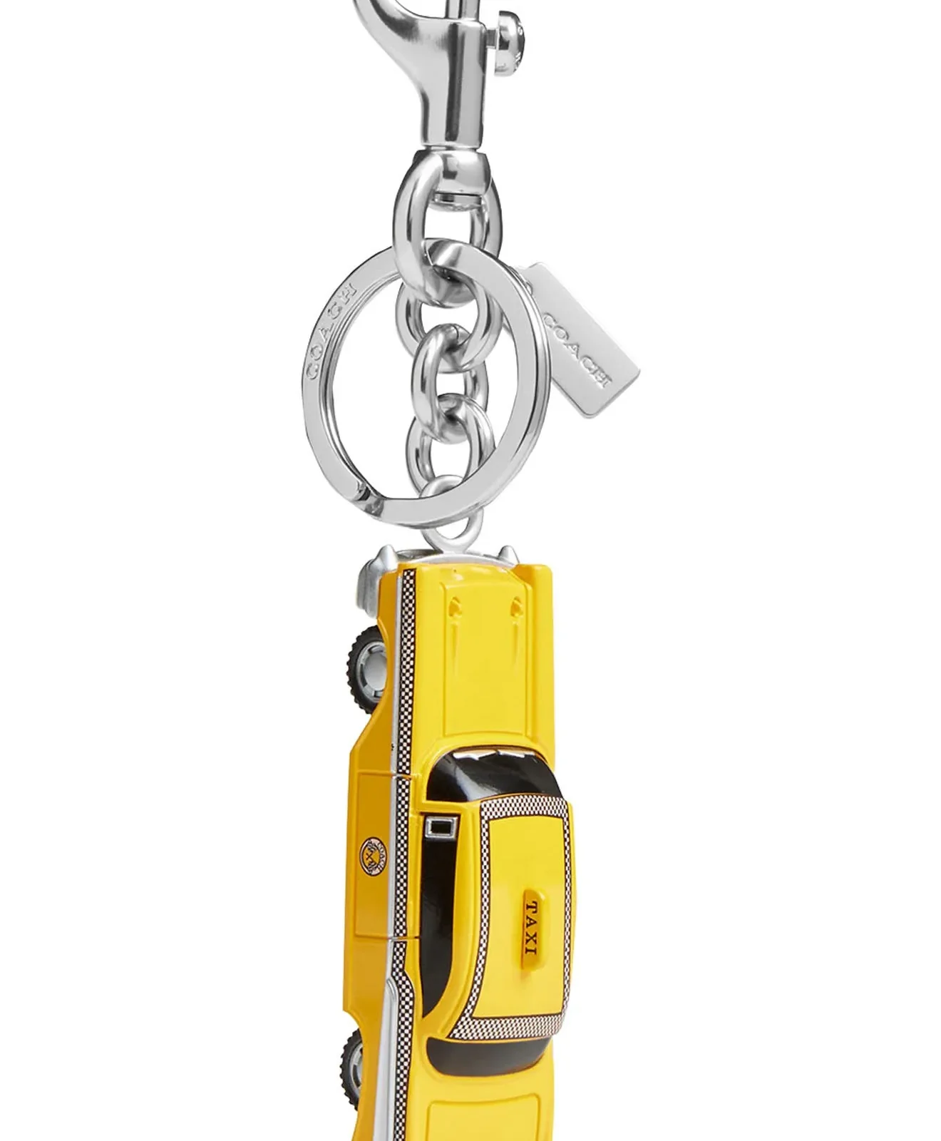 Coach Taxi Bag Charm for Sale - Yellow Multi