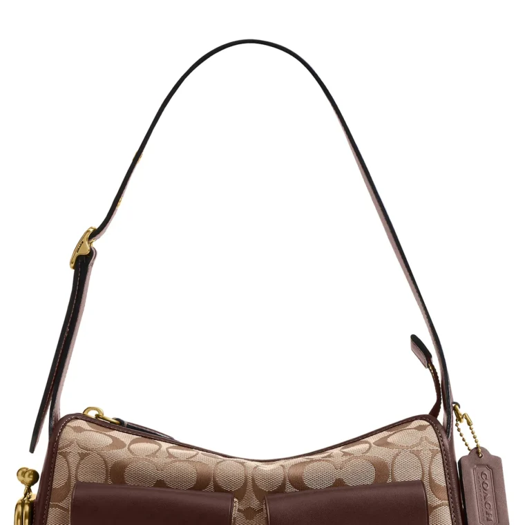 Coach The Coach Originals Turnlock Haversack Bag 27 in Signature Jacquard for Sale