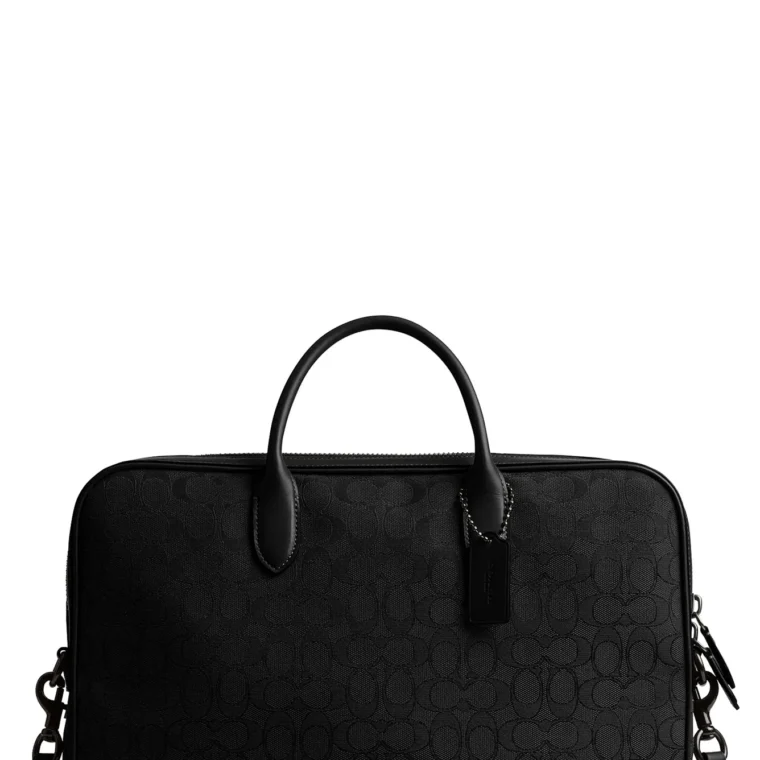 Coach Theo Logo Jacquard Briefcase for Sale