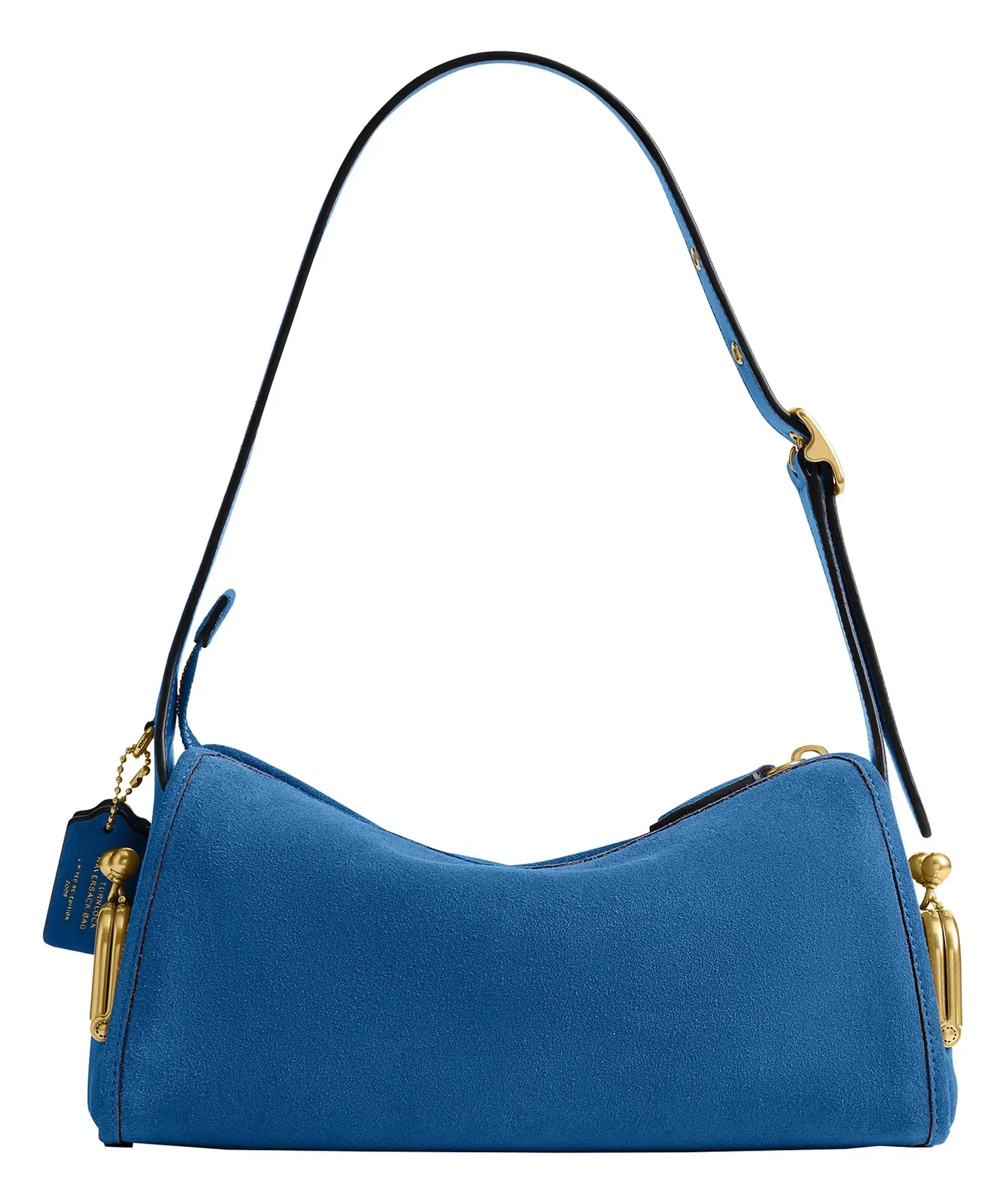 Coach Small Turnlock Haversack Suede Shoulder Bag for Sale