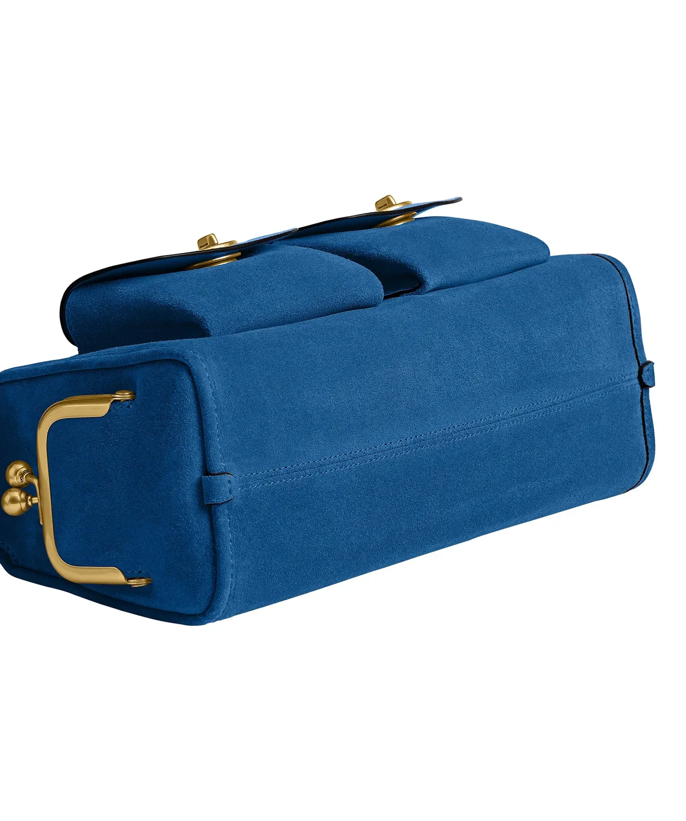 Coach Small Turnlock Haversack Suede Shoulder Bag for Sale