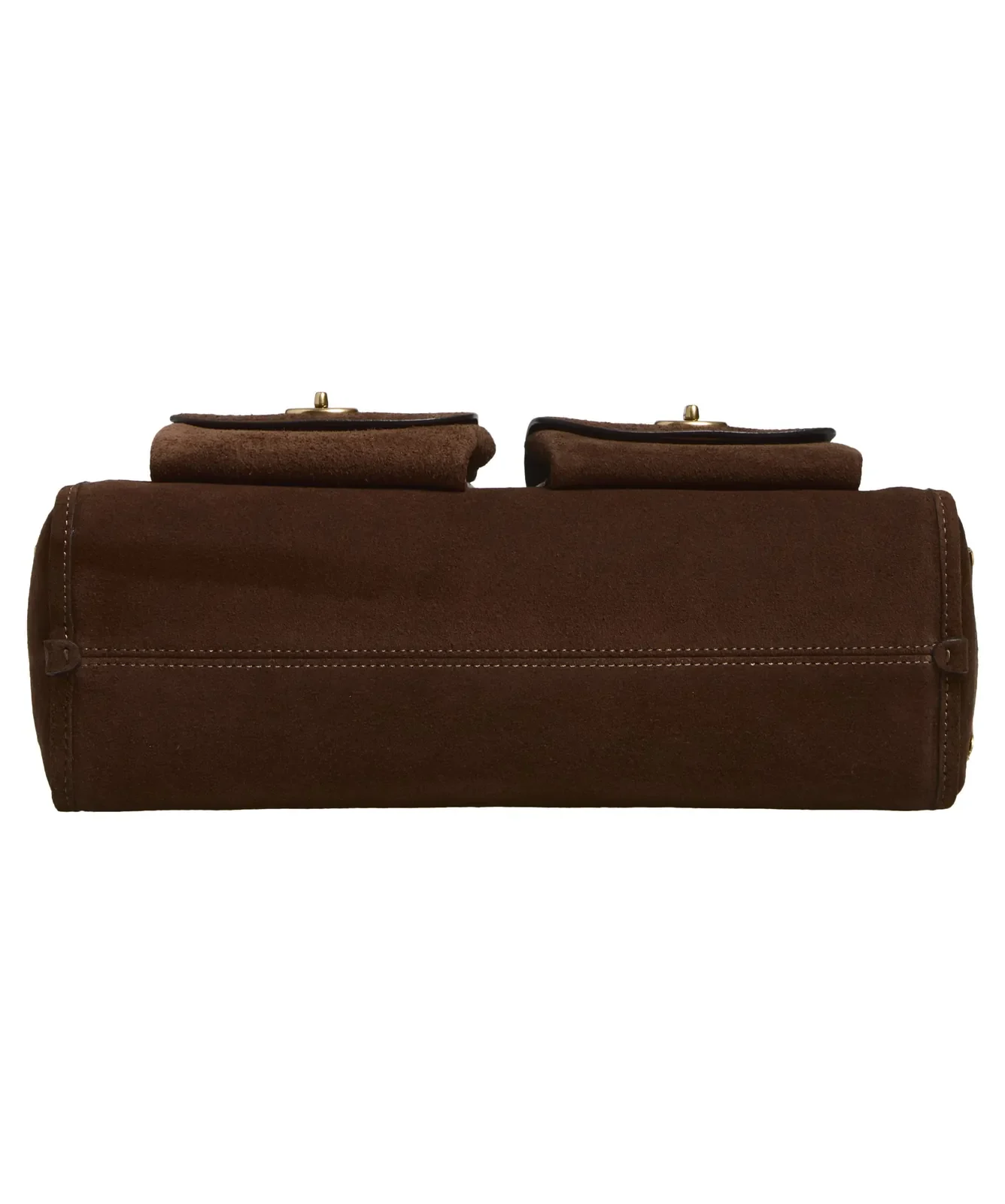 Coach Small Turnlock Haversack Suede Shoulder Bag for Sale