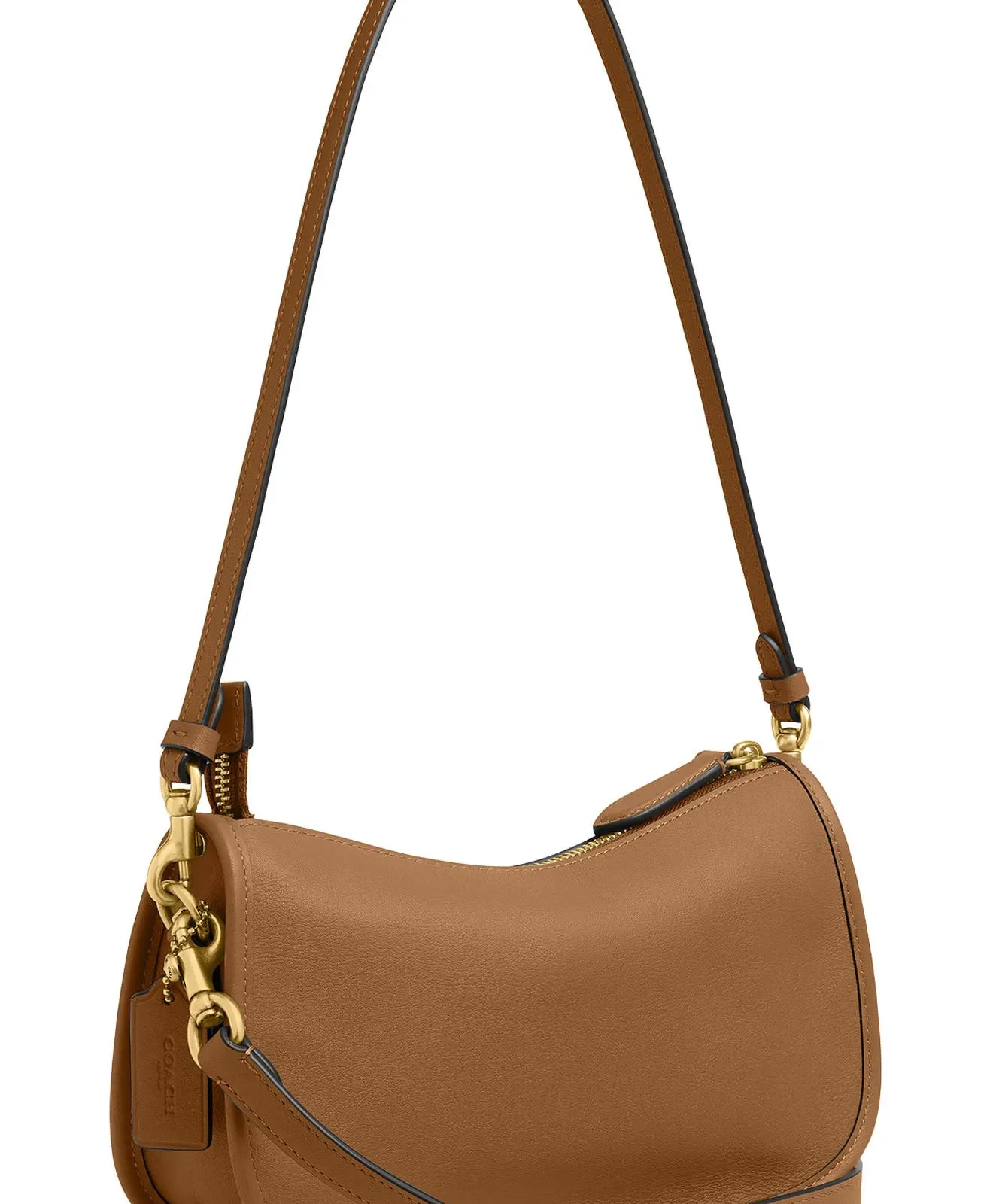 Coach Waverly Natural Grain Leather Shoulder Bag for Sale