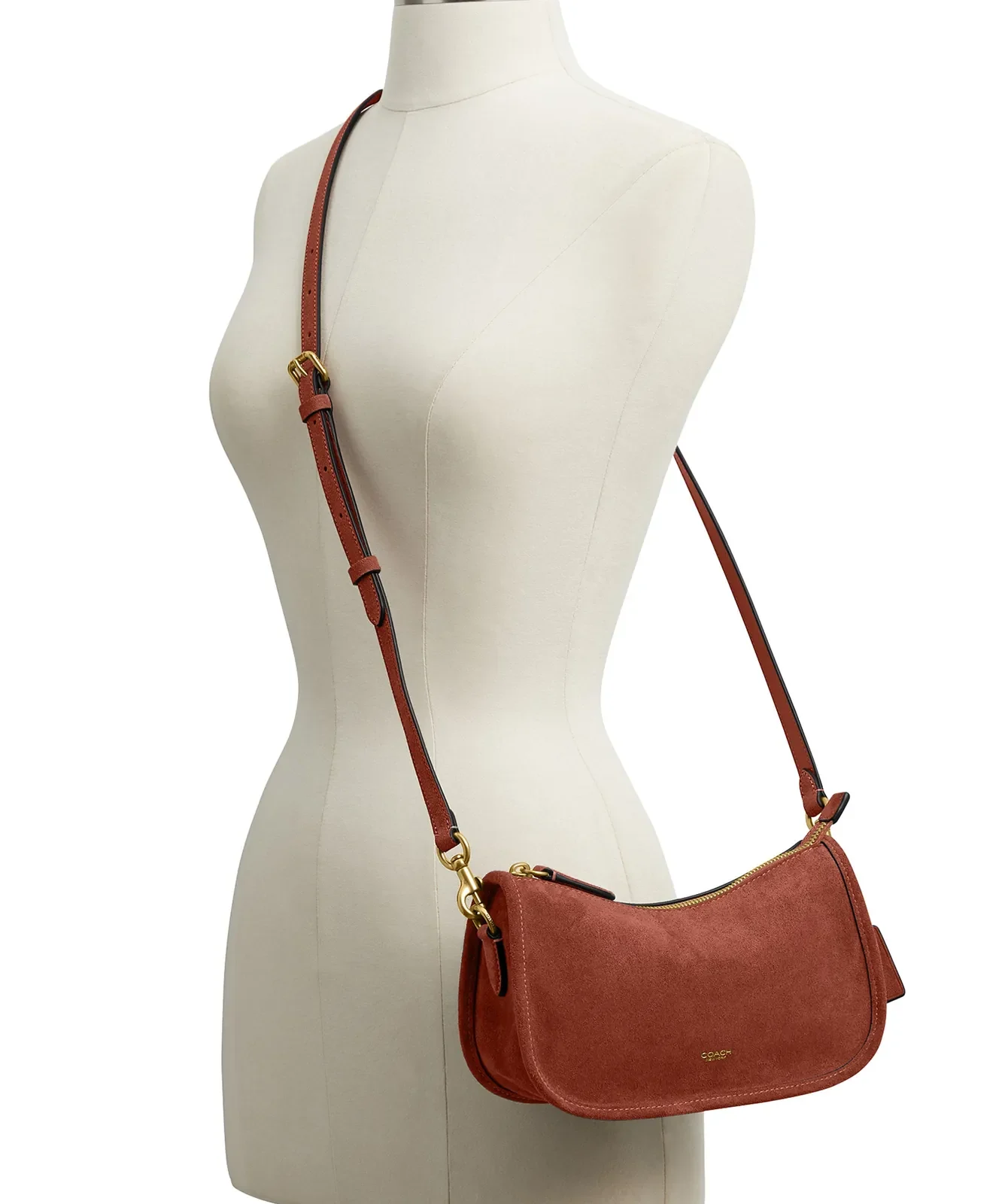 Coach Waverly Suede Shoulder Bag for Sale