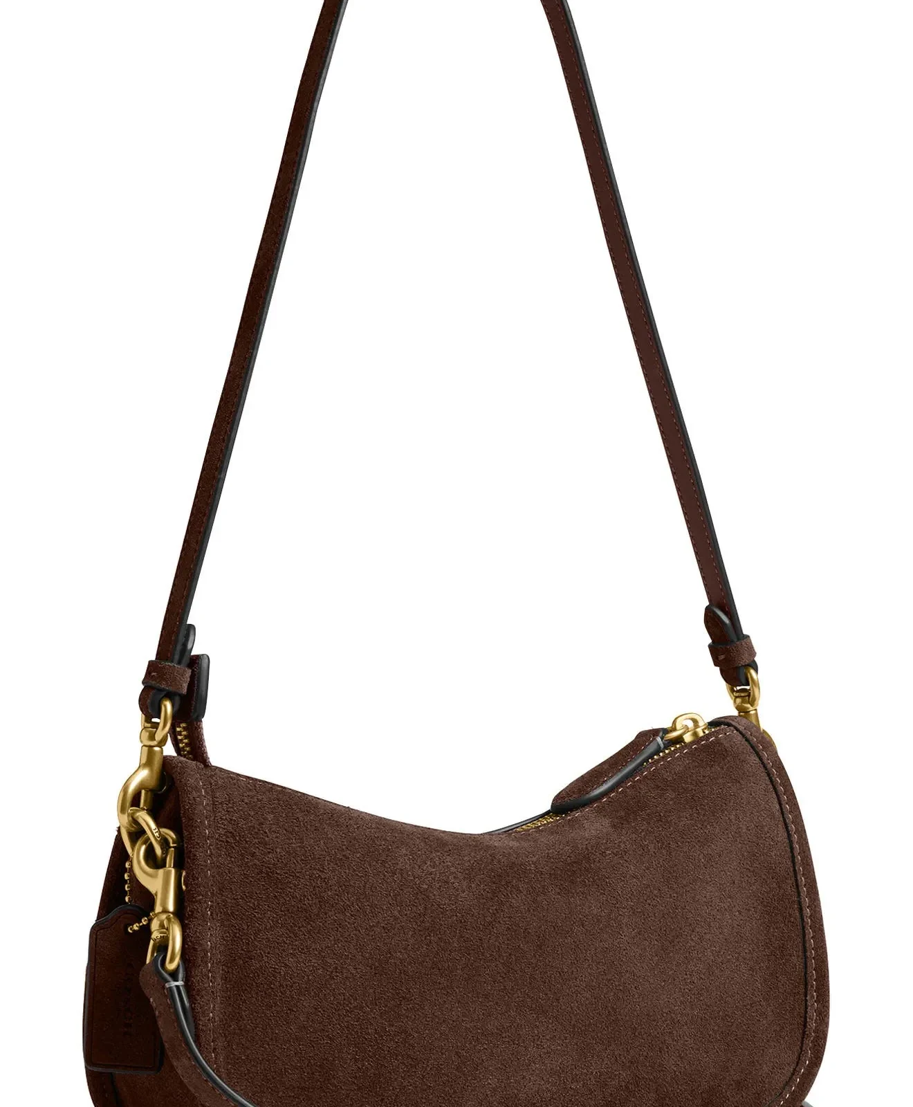 Coach Waverly Suede Shoulder Bag for Sale