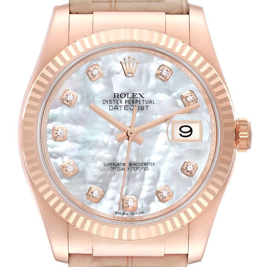 Rolex Datejust 36mm Rose Gold for Sale — detail 1