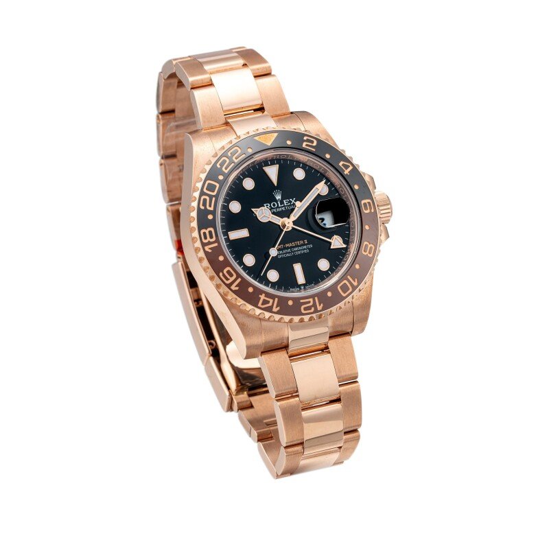 Rolex GMT-Master II 'Root Beer' 40mm Rose Gold for Sale — detail 1