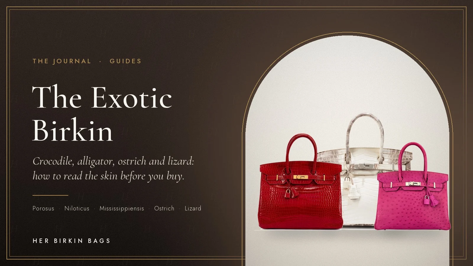 Exotic Birkin guide: shiny porosus crocodile, Himalaya and ostrich Hermès Birkin bags