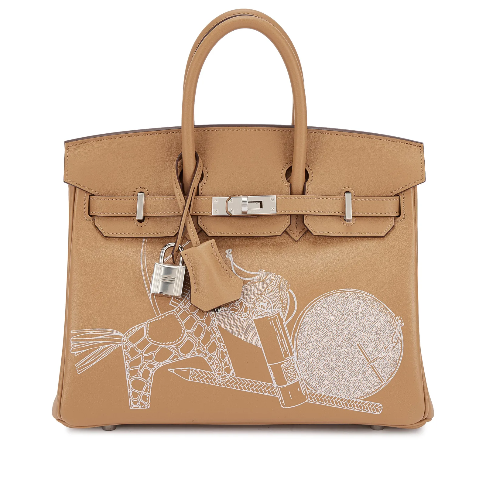 Hermès Limited Edition Birkin In & Out 25 Biscuit Swift Palladium 2023