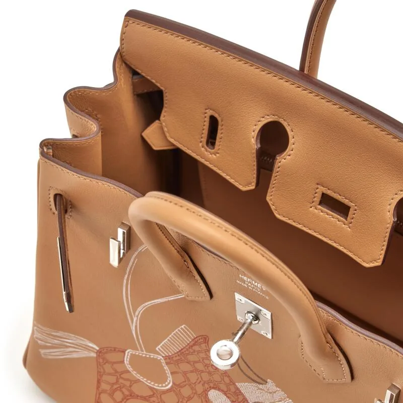Hermès Birkin In & Out 25 Biscuit Swift Palladium 2021 — view 6