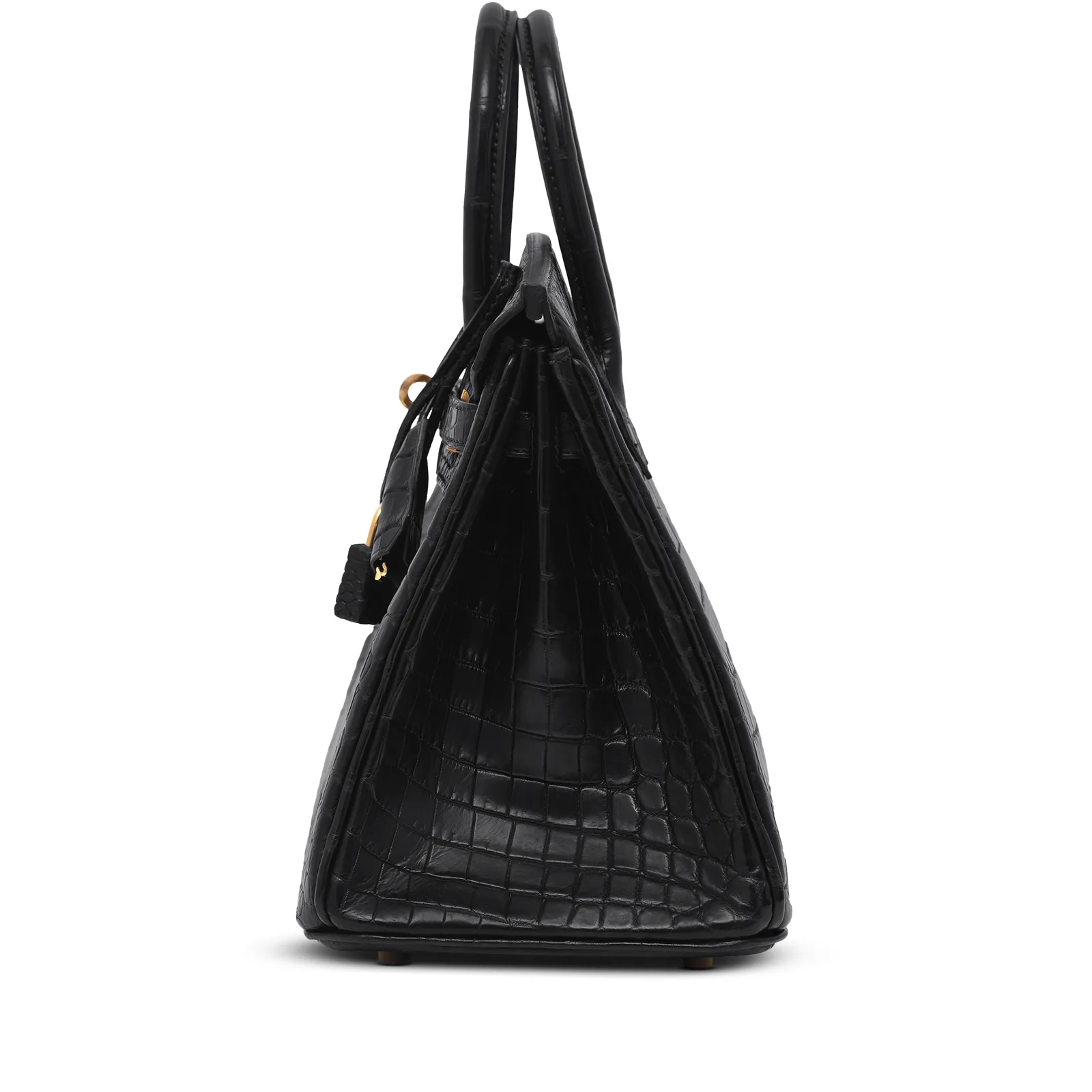 Hermès Birkin 25 Black Matte Niloticus Crocodile Rose Gold 2021 — view 2