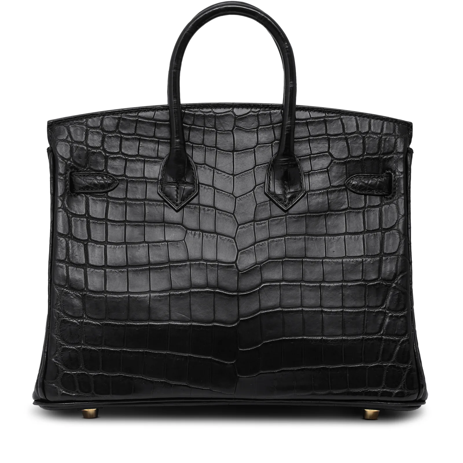 Hermès Birkin 25 Black Matte Niloticus Crocodile Rose Gold 2021 — view 4