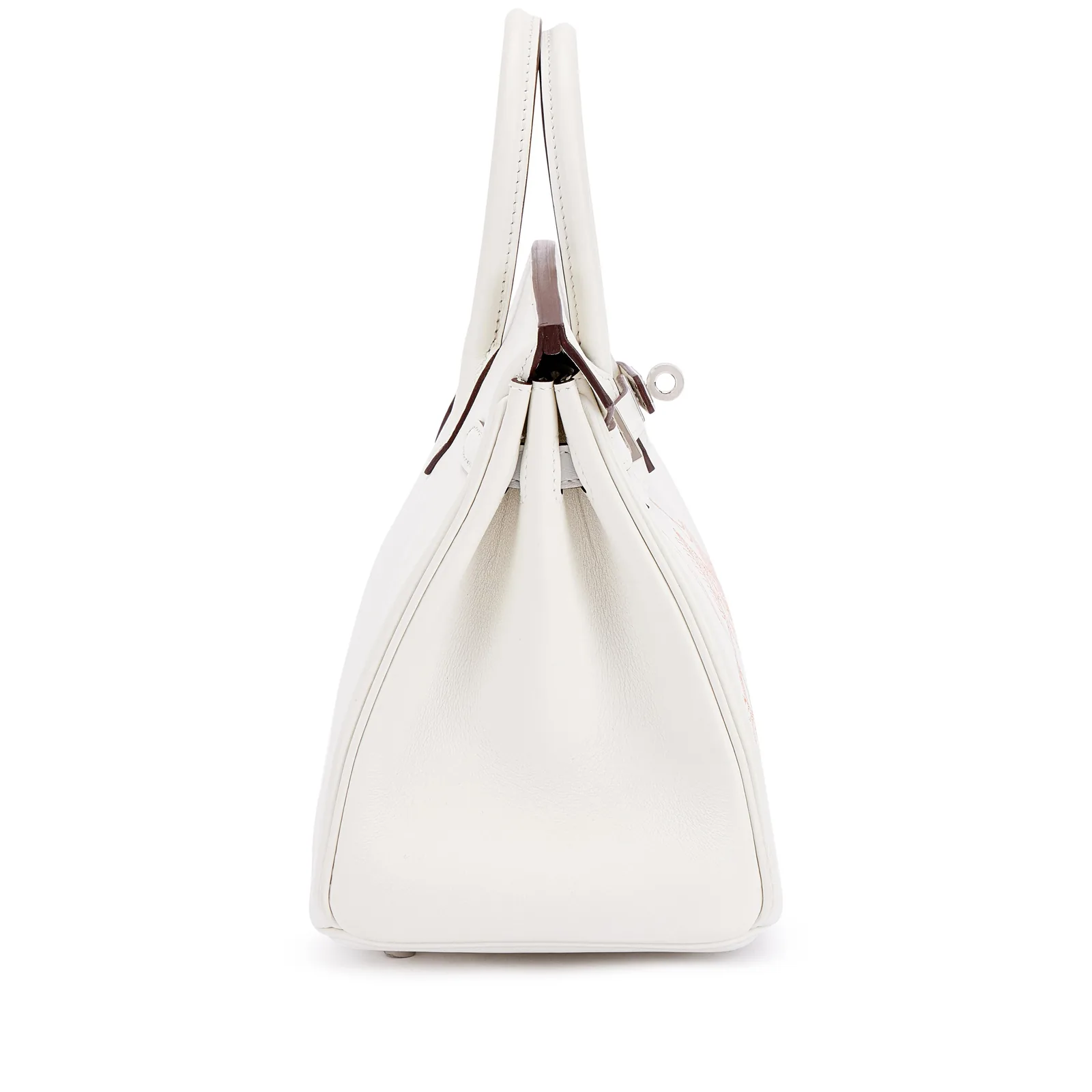 Hermès Limited Edition Birkin In & Out 25 White Swift Palladium 2023 — view 2