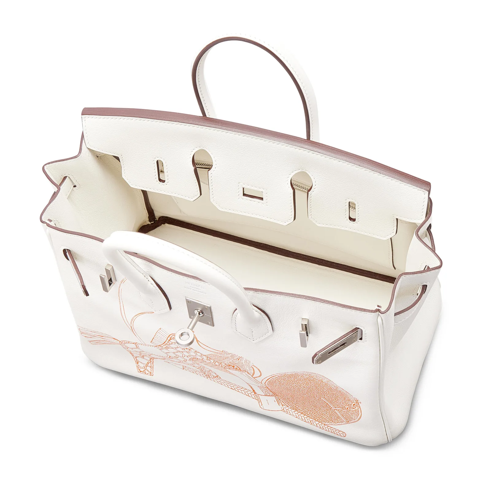 Hermès Limited Edition Birkin In & Out 25 White Swift Palladium 2023 — view 6