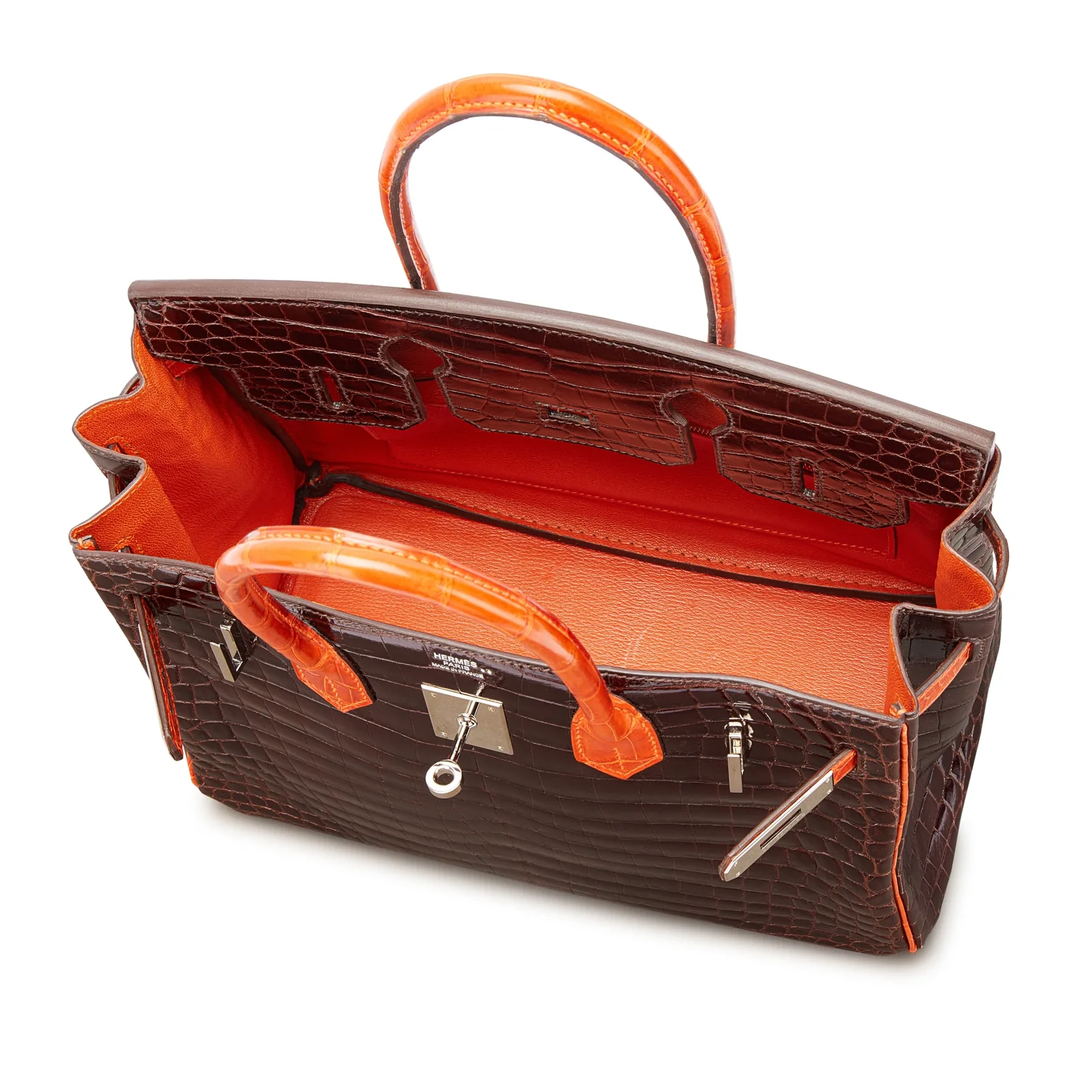 Hermès Limited Edition Birkin 30 Miel Shiny Niloticus Crocodile Palladium 2008 — view 6