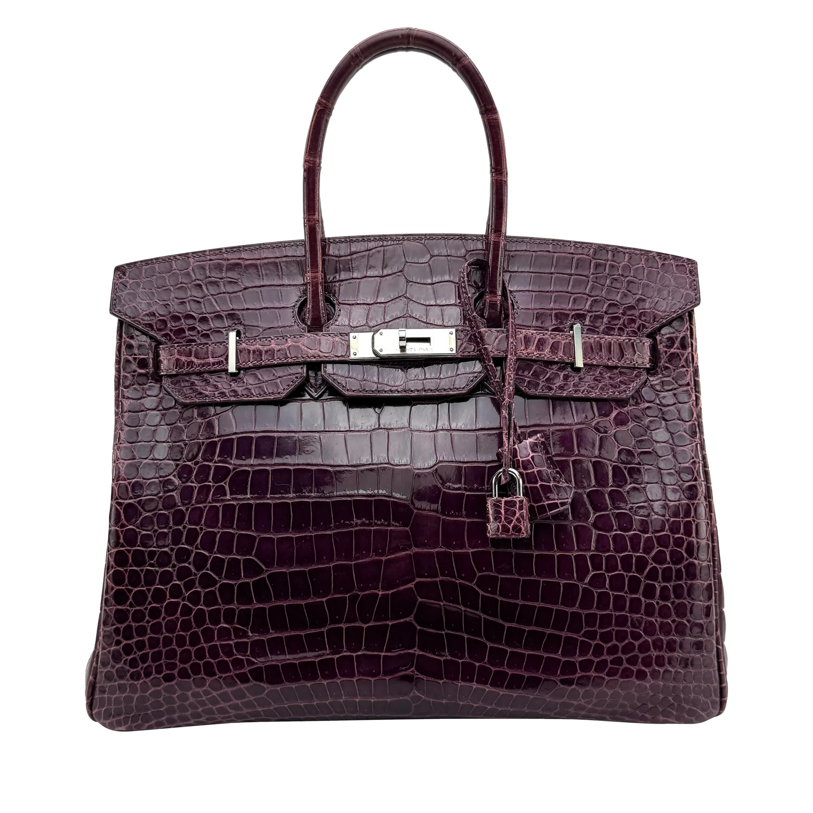 Hermès Birkin 35 Amethyst Shiny Crocodile Gold 2011