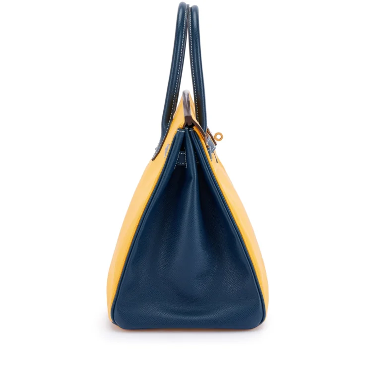 Hermès Birkin 35 Bleu de Prusse Epsom Brushed Gold 2009 for Sale — alternate view