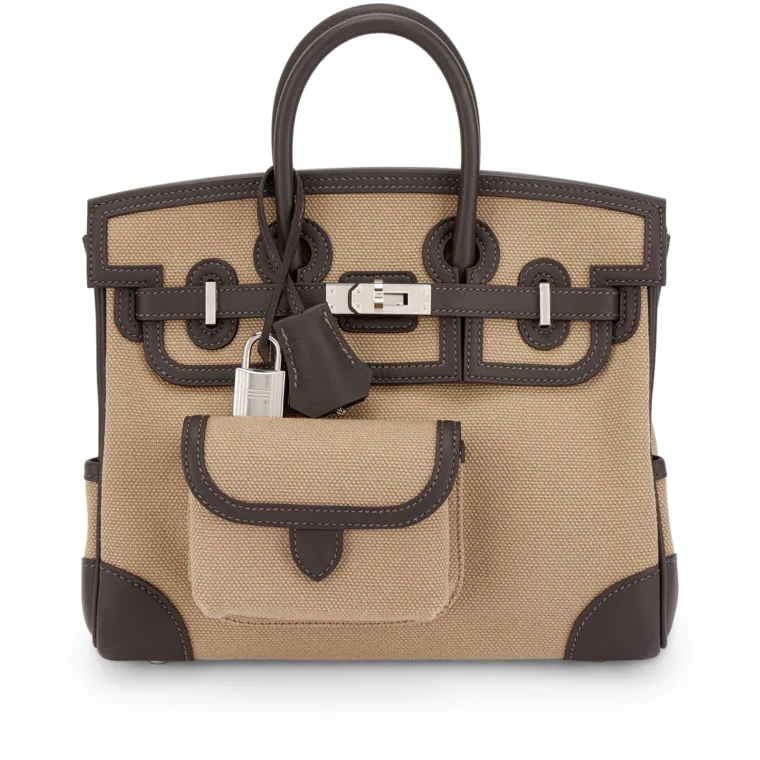 Hermès Limited Edition Birkin Cargo 25 Bai Brun Swift Palladium 2025 for Sale