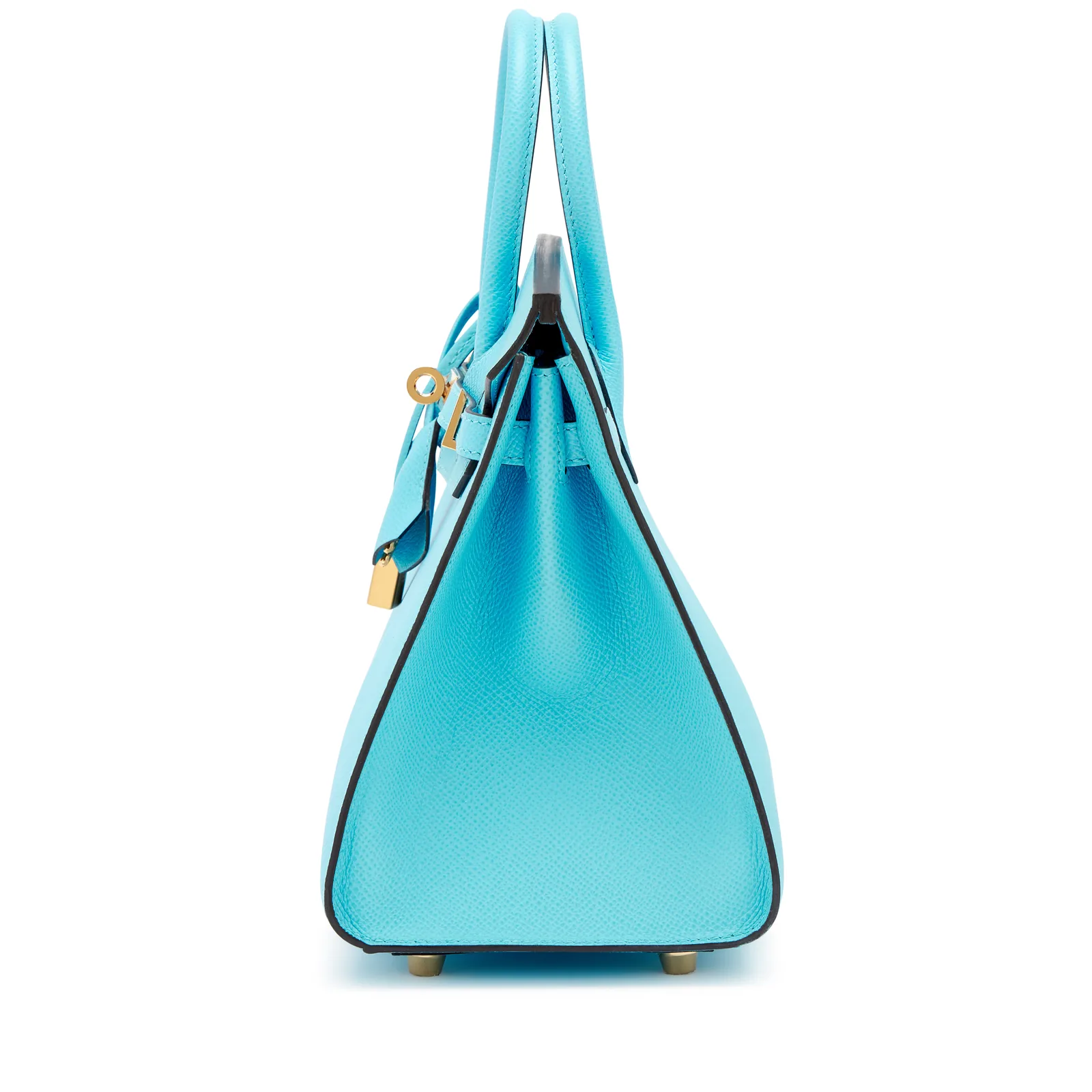 Hermès Birkin Sellier 25 Bleu Celeste Epsom Gold 2022 — view 4