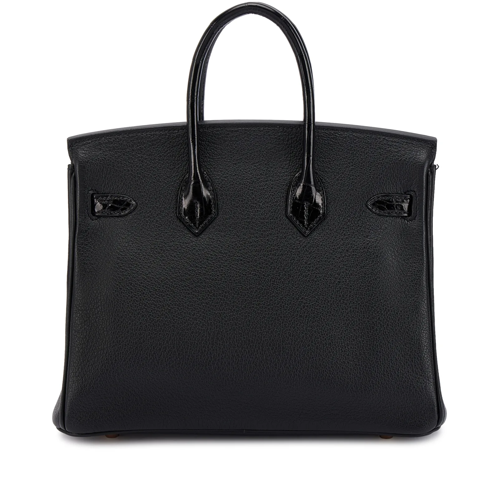 Hermès Birkin Touch 25 Black Shiny Niloticus Crocodile Gold 2018 — view 4