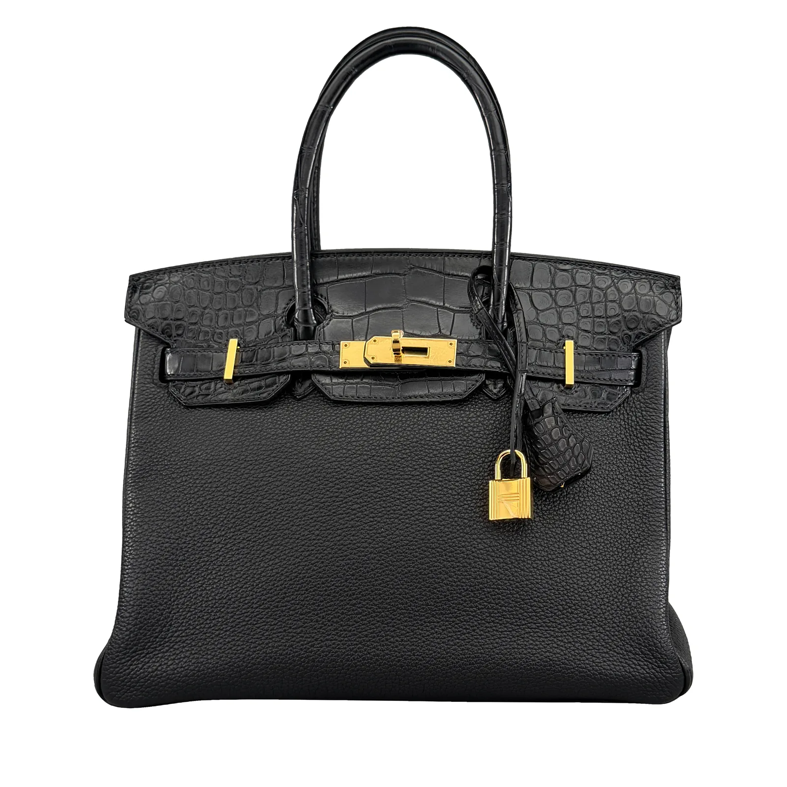 Hermès Birkin Touch 30 Black Matte Alligator Gold 2020
