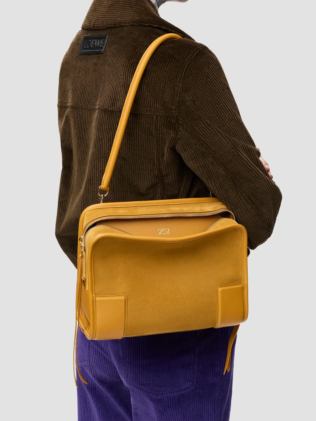 LOEWE Amazona 180 Medium Suede Crossbody Bag for Sale