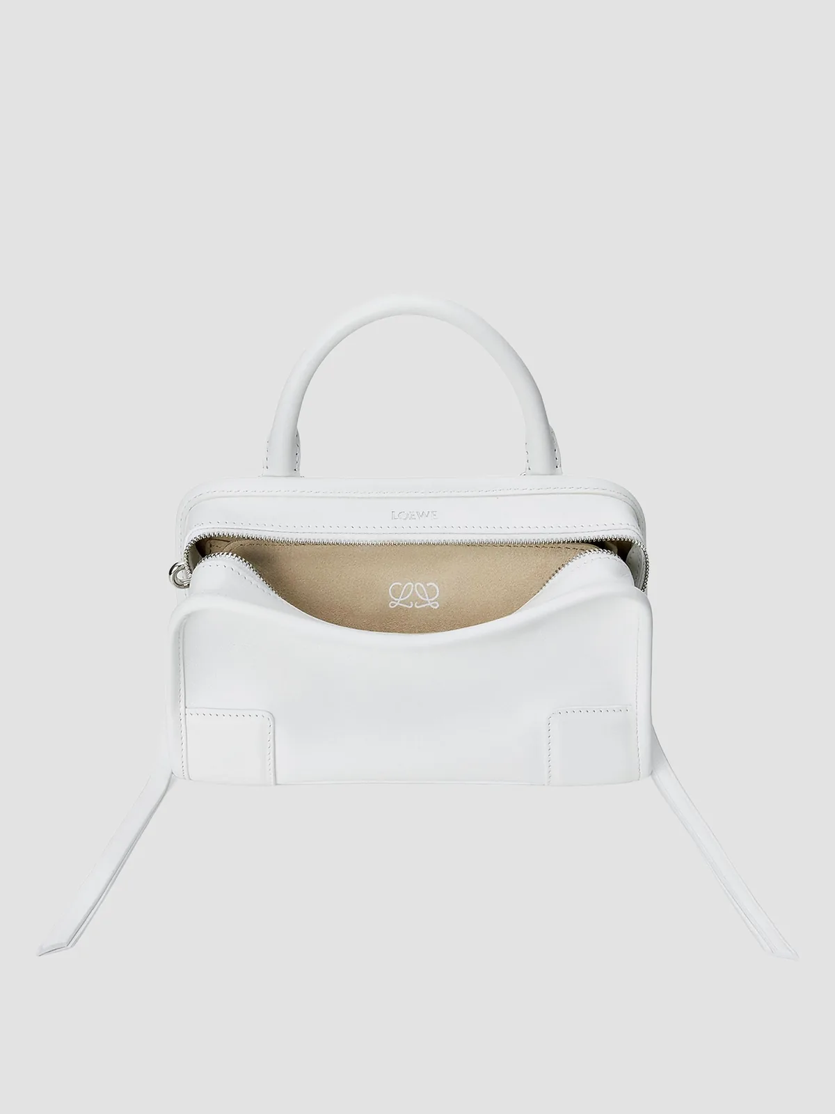 LOEWE Amazona Mini Leather Top Handle Bag for Sale - White