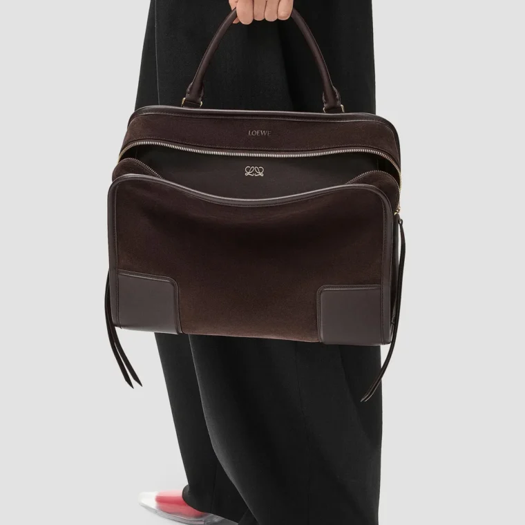 LOEWE Amazone Large Suede Top Handle Bag for Sale — alternate view
