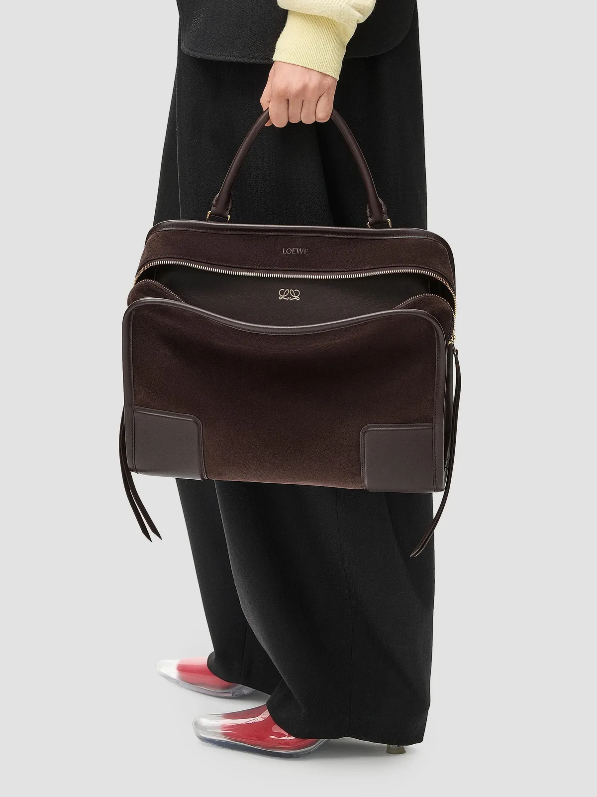 LOEWE Amazone Large Suede Top Handle Bag for Sale