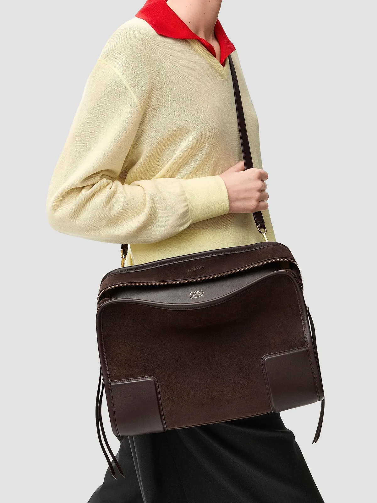 LOEWE Amazone Large Suede Top Handle Bag for Sale