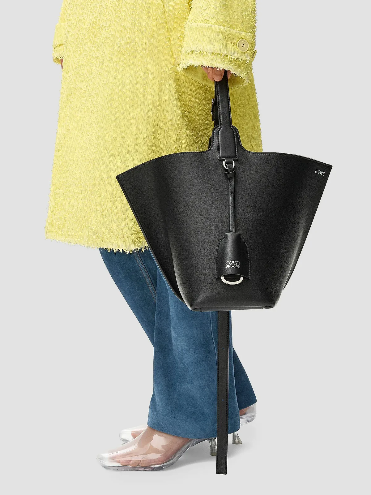 LOEWE Bilbao Medium Leather Bucket Bag for Sale