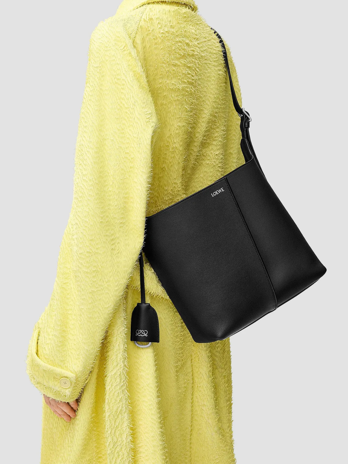 LOEWE Bilbao Medium Leather Bucket Bag for Sale