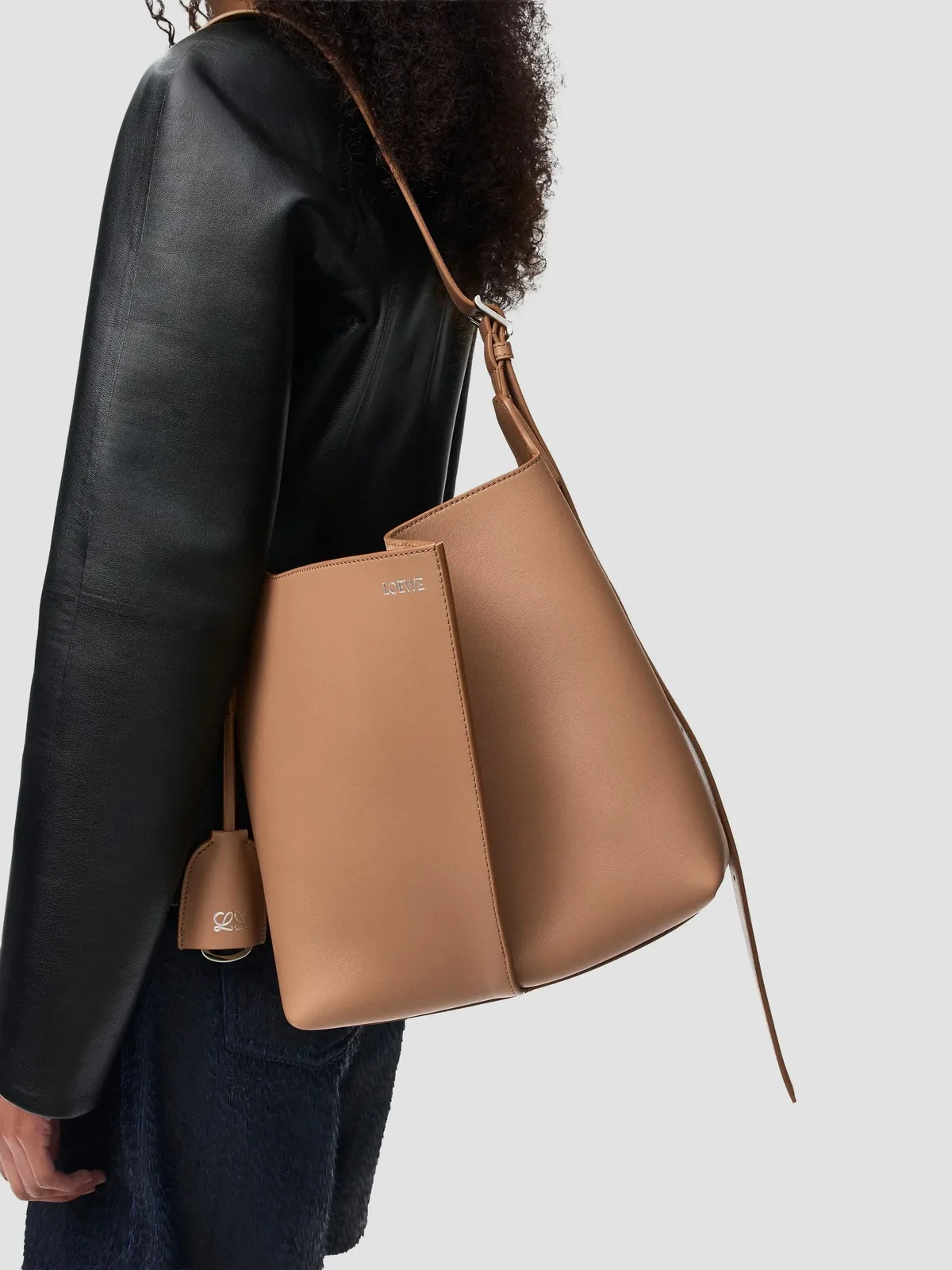 LOEWE Bilbao Medium Leather Bucket Bag for Sale