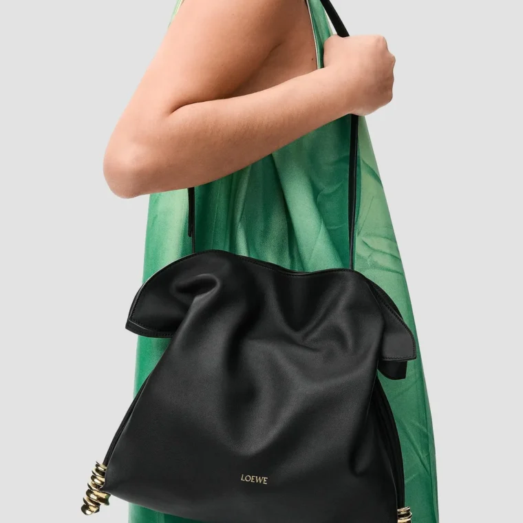 LOEWE Coil Flamenco Medium Leather Clutch for Sale — alternate view