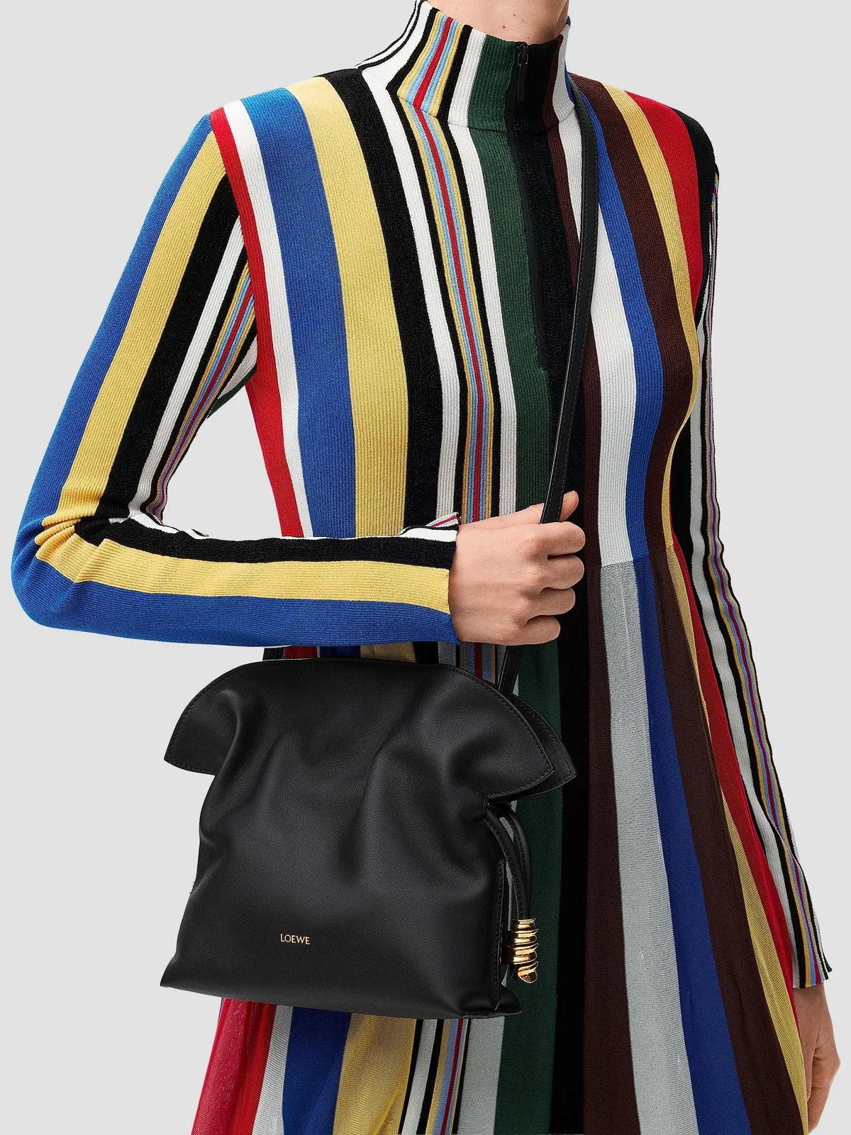 LOEWE Coil Flamenco Mini Leather Clutch for Sale