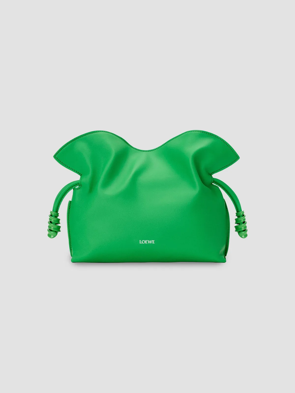 LOEWE Flamenco Coil Leather Clutch Bag for Sale - Clover Green