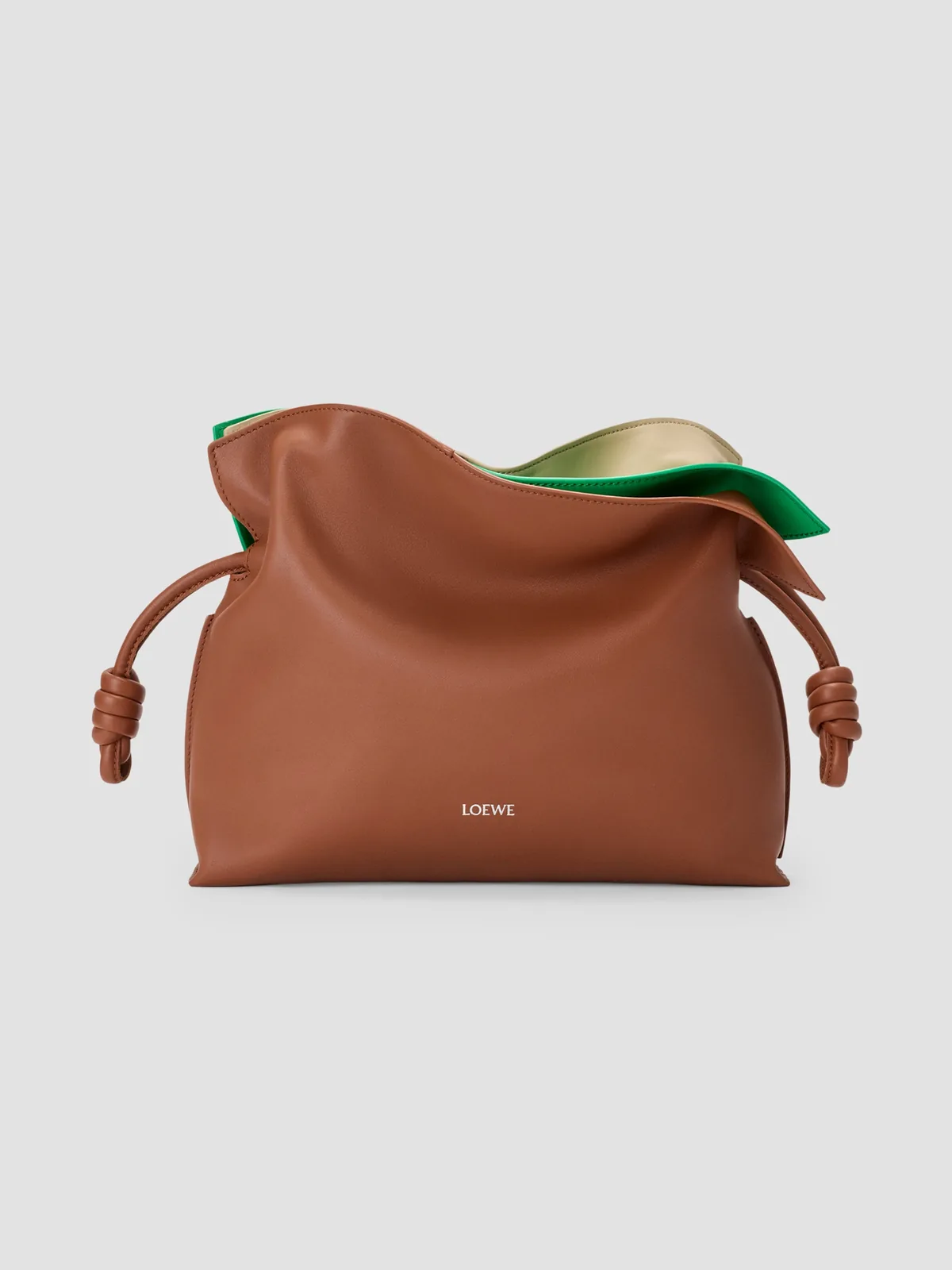 LOEWE Flamenco Layers Leather Clutch for Sale - Multicolor Squirrel