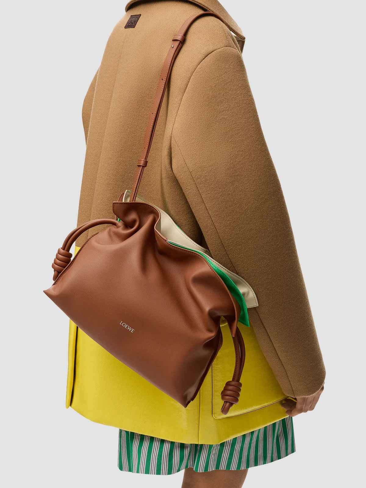 LOEWE Flamenco Layers Leather Clutch for Sale
