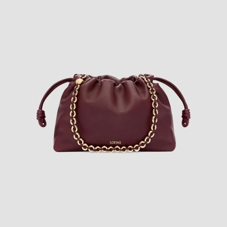 LOEWE Flamenco Medium Chain Leather Shoulder Bag for Sale