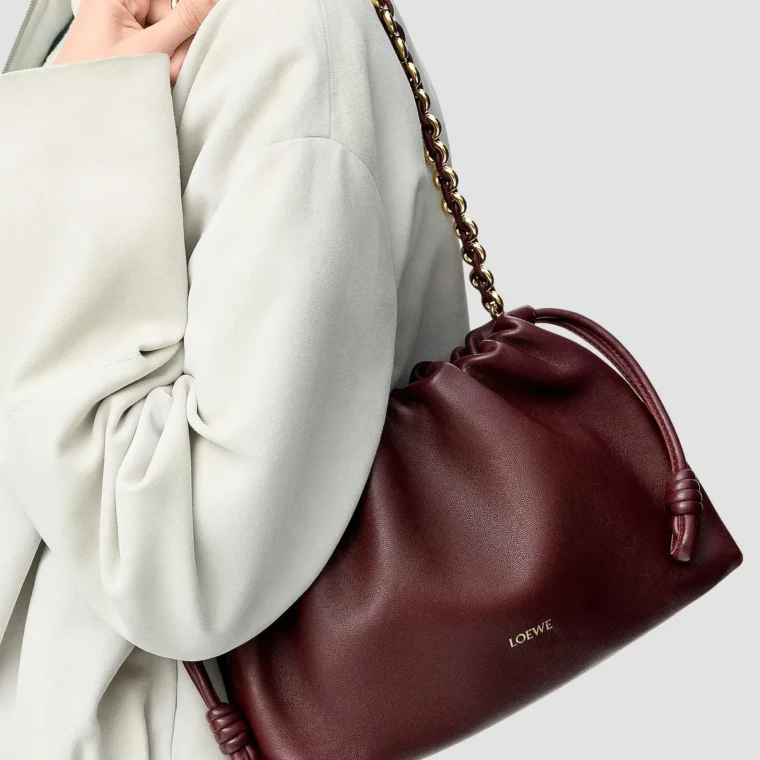 LOEWE Flamenco Medium Chain Leather Shoulder Bag for Sale — alternate view