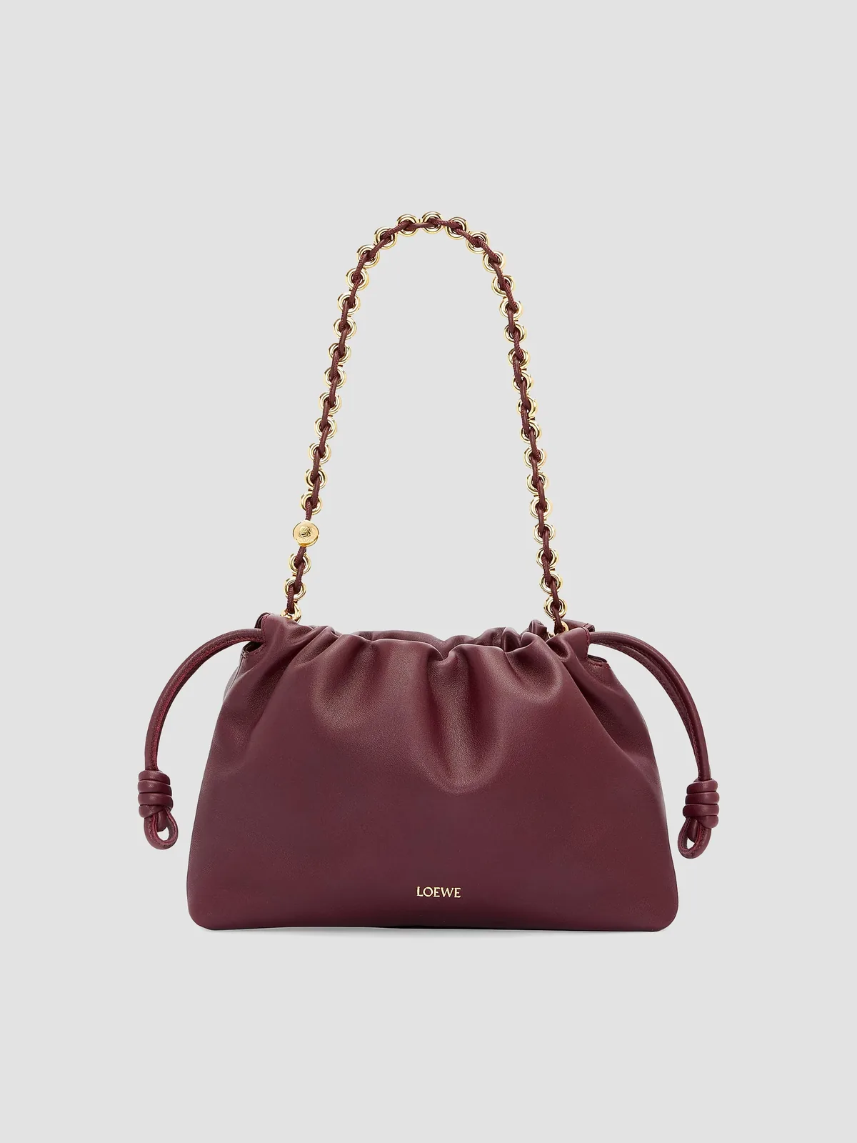 LOEWE Flamenco Medium Chain Leather Shoulder Bag for Sale